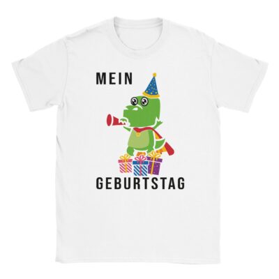 T-Shirt ⇒ Mein Geburtstag - Dino mit Geschenken ⇐ Unisex