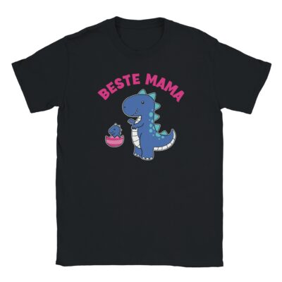 T-Shirt ⇒ Beste Mama - Mama und Baby Dino Grafik ⇐ Unisex