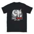 T-Shirt - Papa Saurus - T-Rex mit Blauer Brille - Unisex