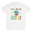 T-Shirt - Ich gehe schon zur Schule - Blauer Dino - Unisex