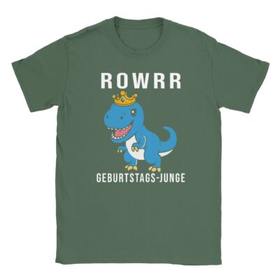 T-Shirt ⇒ ROARR! Geburtstag-Junge - Dino mit Krone ⇐ Unisex