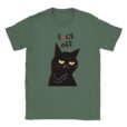 T-Shirt ⇒ F_ck Off - Schwarze Katze mit Mittelfinger ⇐ Unisex