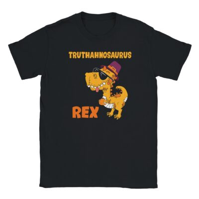 T-Shirt ⇒ Truthahnosaurus Rex - Dino mit Kürbis Grafik ⇐ Unisex