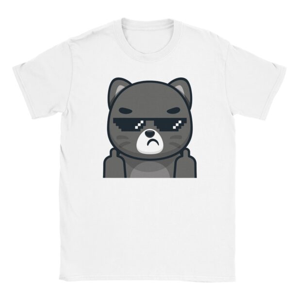 T-Shirt ⇒  Schwarze Katze Mittelfinger ⇐ Unisex