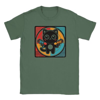 T-Shirt ⇒ Böse Katze - Retro Grafik ⇐ Unisex