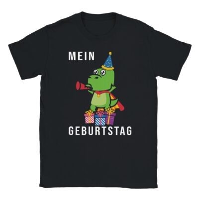 T-Shirt ⇒ Mein Geburtstag - Dino mit Geschenken ⇐ Unisex