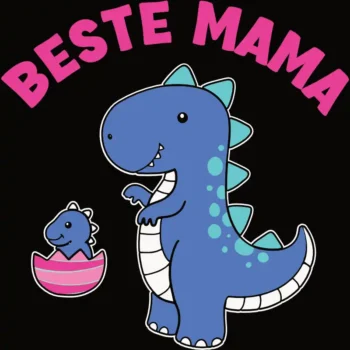 mockup-beste-mama Design: Beste Mama - Mama und Baby Dino Grafik