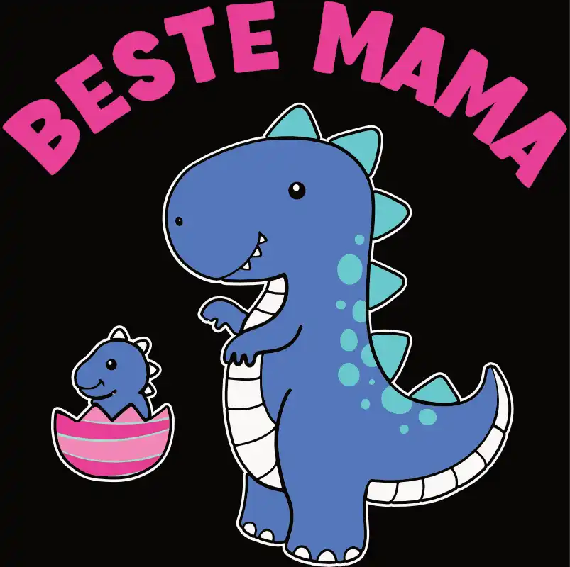 Design: Beste Mama - Mama und Baby Dino Grafik