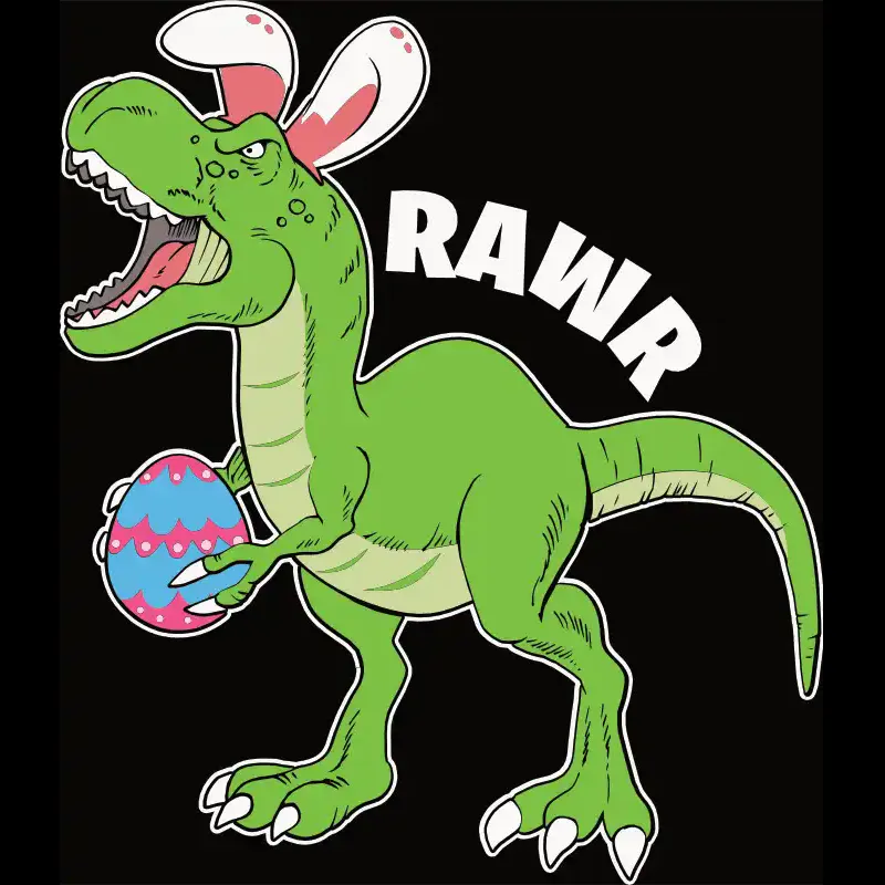 T-Shirt Design - RAWR - Dino Osterhase