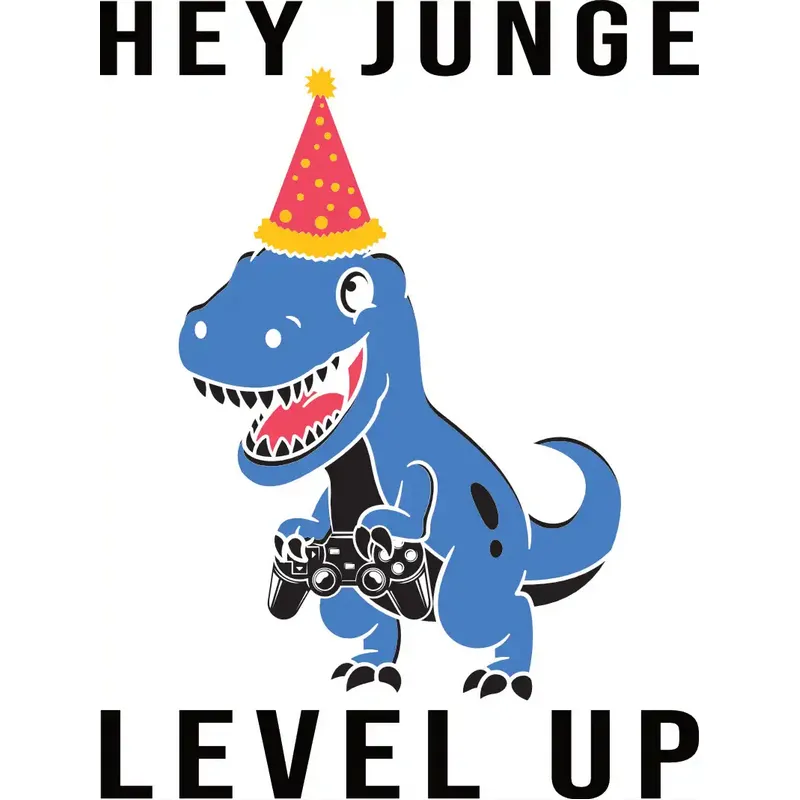 Design: Hey Junge - Level UP - Dino Gaming