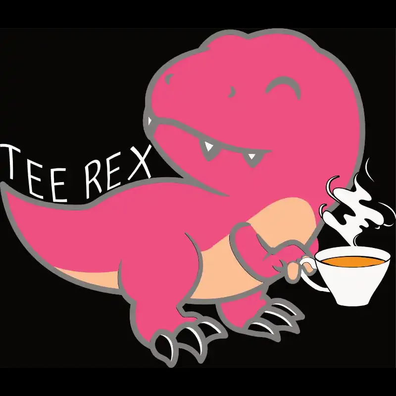 Design: Tee Rex - Dino mit Tasse Tee