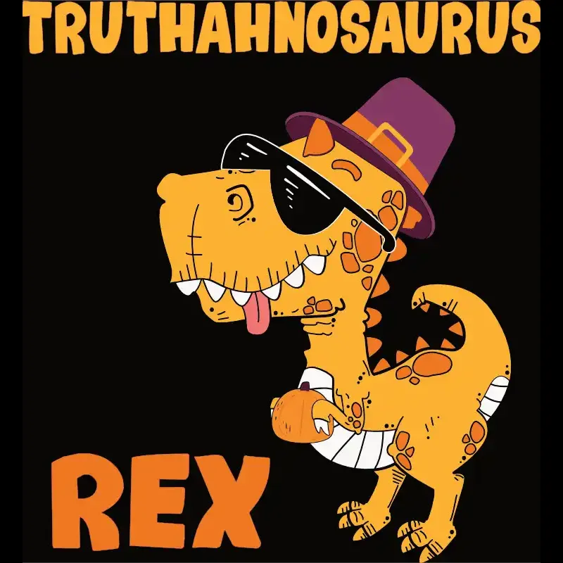 Design: Truthahnosaurus Rex - Dino mit Kürbis Grafik