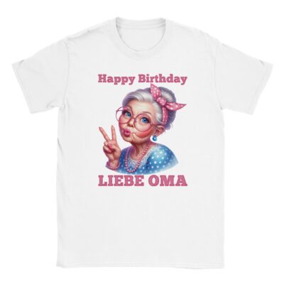 T-Shirt - Happy Birthday liebe Oma - Süße Oma Grafik - Unisex