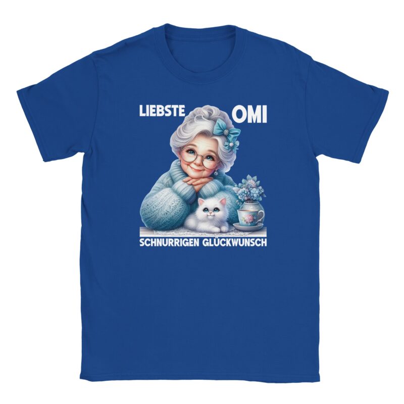 T-Shirt - Liebste Omi - Oma mit Katze - Unisex