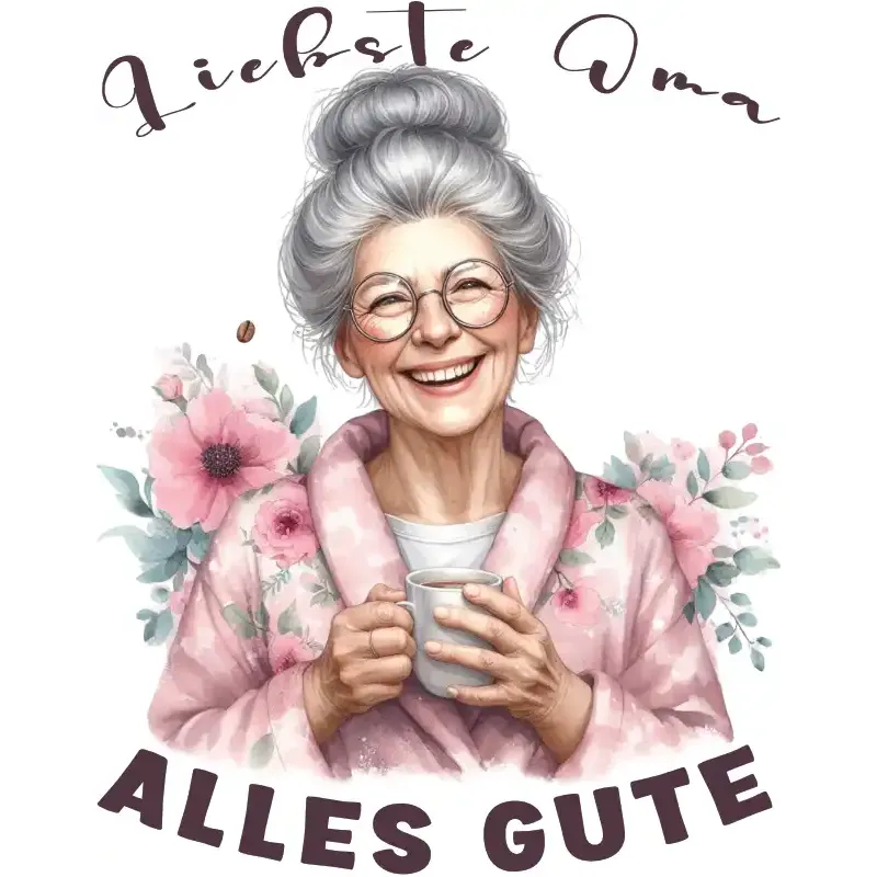 T-Shirt Design - Liebste Oma - Alles Gute - Lustige Oma