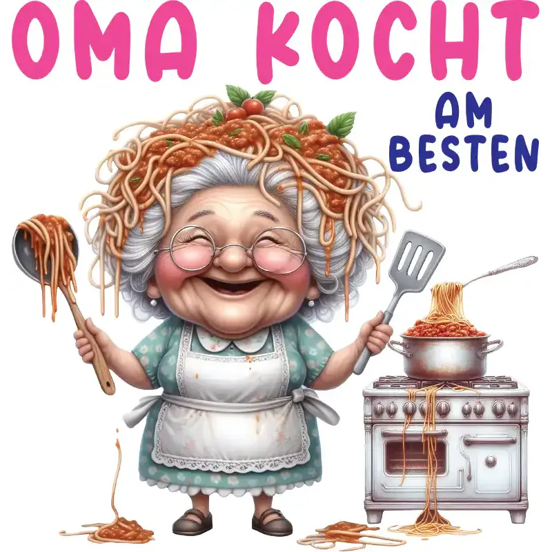 Shirt Design: Oma kocht am besten