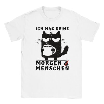 T-Shirt - Ich mag keine Morgenmenschen - Katze - Unisex