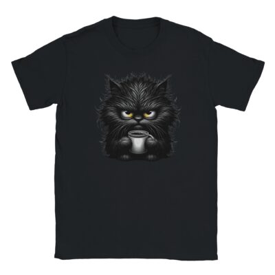 T-Shirt - Grantige Katze - Kaffee & Humor - Unisex