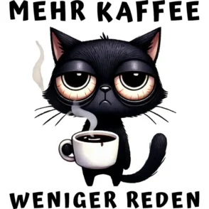 mockup-mehr-kaffee-weniger-reden-katze Mehr Kaffee - Weniger Reden - Katzen Grafik