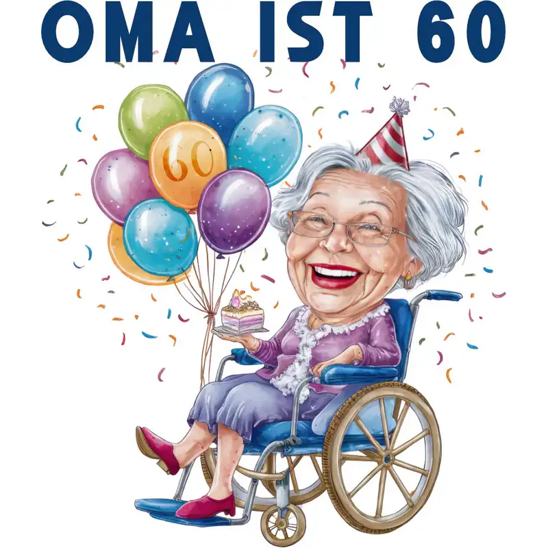 Design: Oma ist 60 - Oma im Rollstuhl