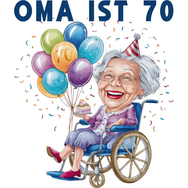 Design: Design: Oma ist 80 - Oma im Rollstuhl