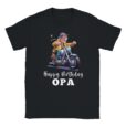 T-Shirt - Happy Birthday Opa - Opa Am Motorrad - Unisex