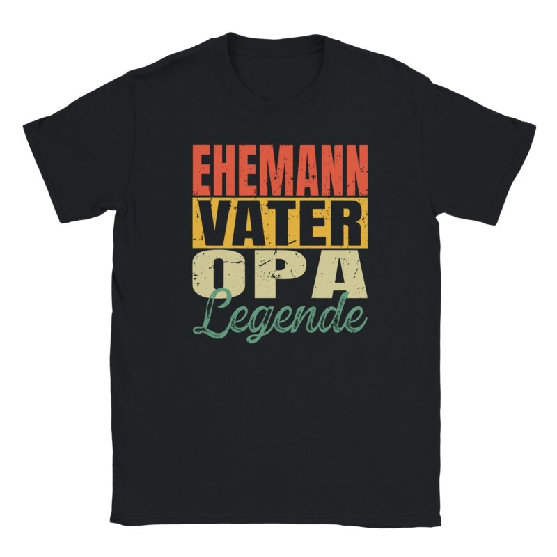 T-Shirt - Ehemann, Vater, Opa, Legende - Text Design - Unisex