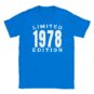 T-Shirt - Limited 1978 Edition - Jahrgang - Unisex