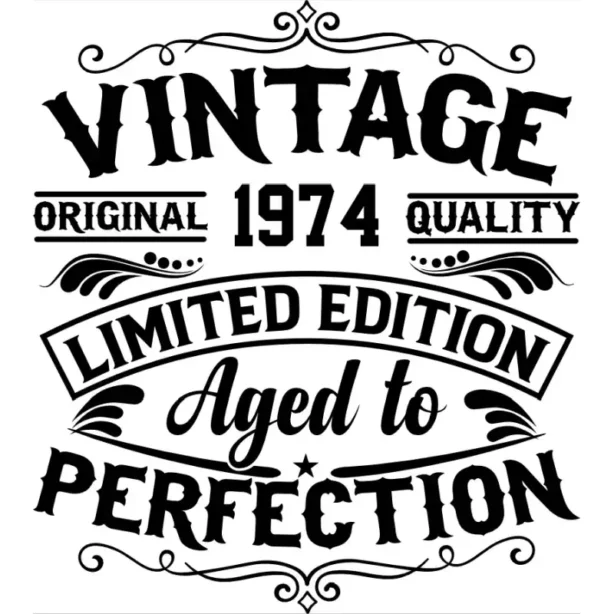 Design: Vintage 1974 - Jahrgang Grafik